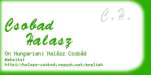 csobad halasz business card